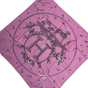 Hermes Carre 90 Pink Silk Scarf #359105H63B